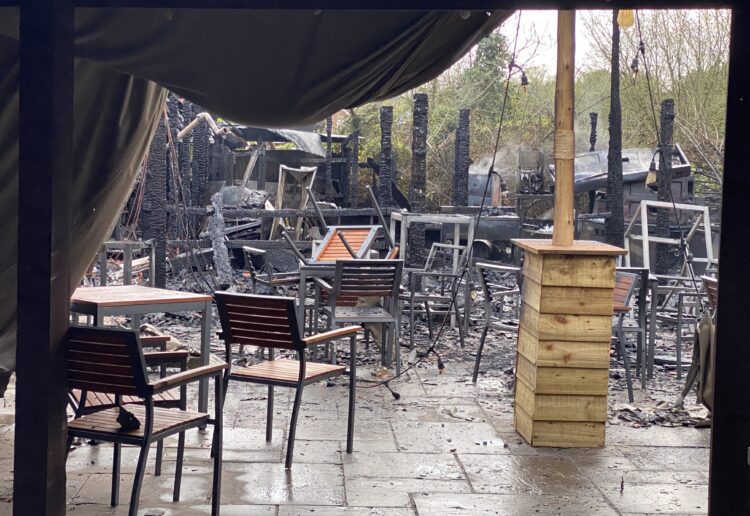 The fire at the Bull at Arborfield