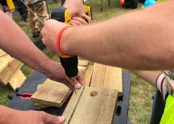 Spencers Wood Repair Cafe is keen to hear from builders and fencers who can donate gravel board for their bird box workshops. Picture: SWRC