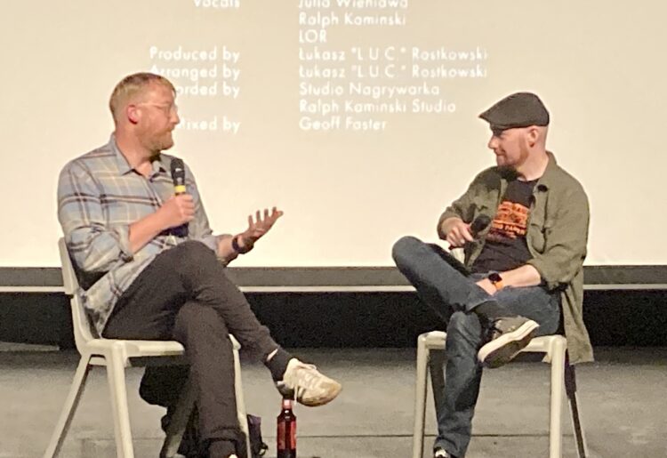 Film director Hugh Welchman talked about his painted animation film The Peasants with Stephen Graves from Wokingham Film Society at a recent showing of the film. Picture: Emma Merchant