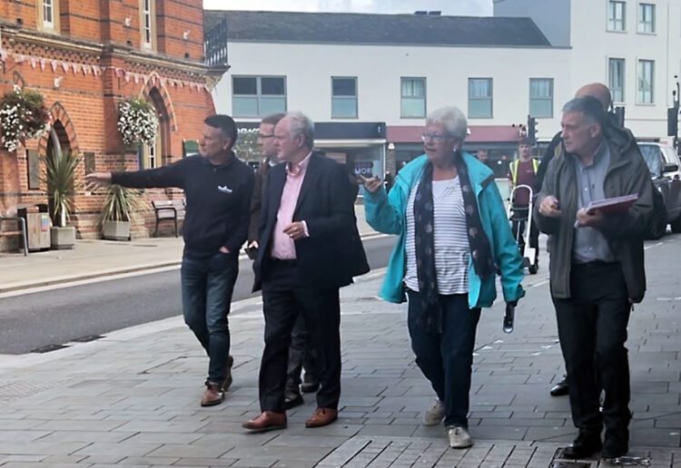 Wokingham banking hub visit: Pic: Andrew Batt.