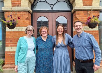 Pictured (Left to Right) are Revd Lynn Green (General Secretary of the Baptist Union of Great Britain), Revd Clare Hooper (SCBA), Revd Savannah Bell, and Revd Nick Hudson (Team Leader, Wokingham Baptist Church). PIcture: Wokingham Baptist Church