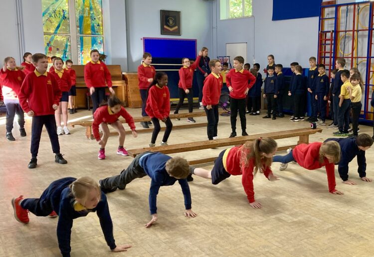 Paralympian athlete Kylie Grimes MBE inspired youngsters at St Sebastians Primary and Nursery. PIcture:Emma Merchant