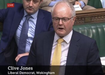 Clive Jones, MP for Wokingham. Pic: BBC Parliament.