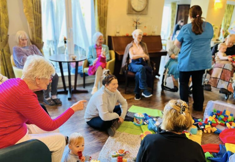 Shinfield View Care Home runs Tiny Feet sessions every Friday morning. Picture Shinfield View
