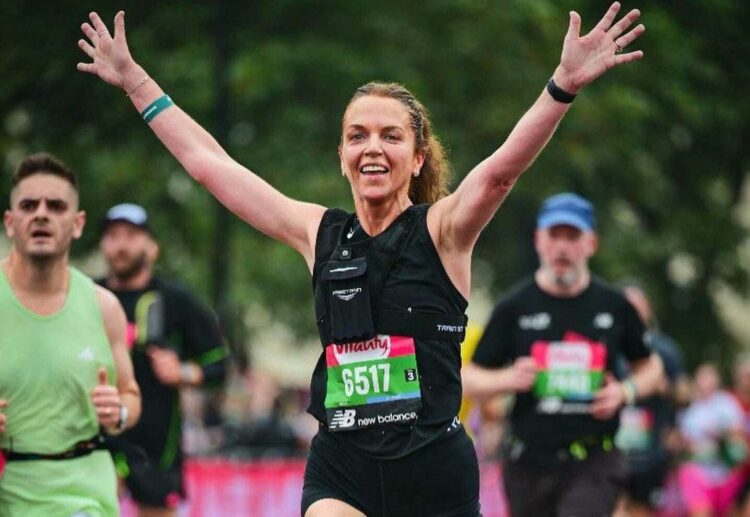 Beth Jones trained for the Vitality London 10k run entirely at home. Picture: Beth Jones, and Building For The Future