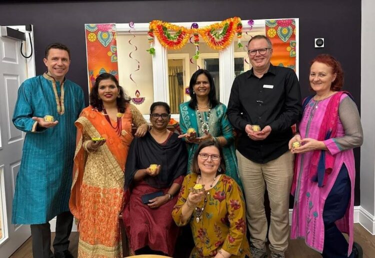 Residents, relatives and staff at Austen House celebrated Divali with lights, music and dancing. PIcture: Austen House Care Home