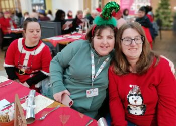 Members of CLASP gave their Christmas party at Squires Garden Centre 10 out of 10. Their celebration was made possible by funding from Wokingham United Charities. Picture: CLASP
