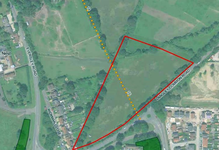 Outline plans for the homes off Langley Common Road. Pic: WBC.