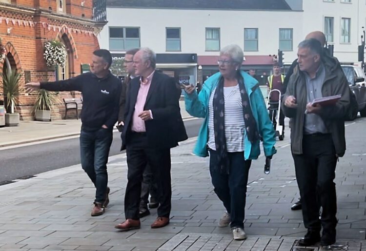 Wokingham banking hub visit: Pic: Andrew Batt.