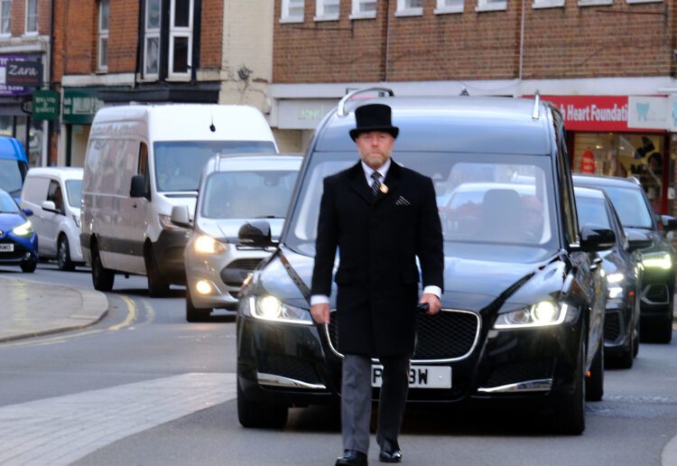 The wreathes were collected by undertakers AB Walker. Pic: Andrew Batt.