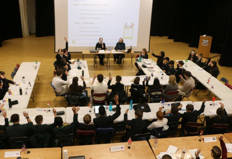 As world leaders meet at COP29 in Baku, Azerbaijan, Holme Grange?s Mock COP offered students their own version of the summit. Picture: Holme Grange School