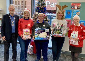 Colleagues from Tesco Wokingham, Martins Heron and North Bracknell were at the launch of this year's Giving Tree appeal. Now four weeks in, gifts are almost all gone. Picture: Emma Merchant