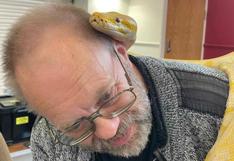 Members of CLASP Wokingham had a great time getting up close to reptiles when Berkshire Reptile Encounters visited the group. Picture: CLASP Wokingham