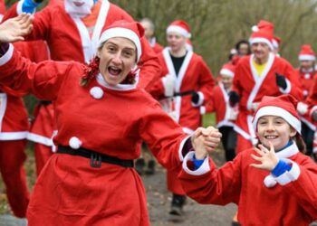 Santas will be dashing through Wokingham for charity on December 21. Picture: Wokingham Bourough Council