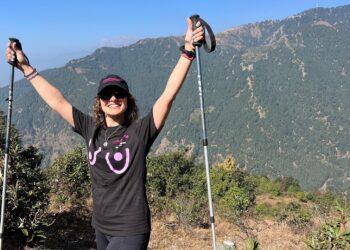Dalia Ismail is on top of the world for Coppafeel. Picture: Dalia Ismail
