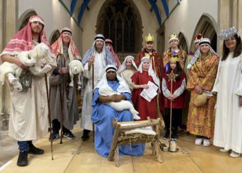 The servuce at All Saints. Pic: Jonathan Gilbey.