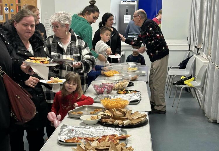 A Grub Club party in December included party food, Santa, and an inflatable rodeo for added fun. Picture: Grub Club Wokingham