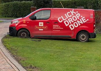 Click, Drop, Done. An unexpected parcel on the lawn for one Wokingham household. Picture: David Riley