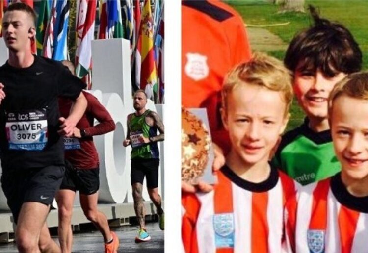 Olly Smith from Sandhurst is running in memory of his childhood friend Ethan Traharne, for Brain Tumor Research
