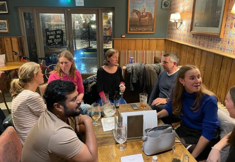 Connecting and collaborating at People Planet Pint Wokingham. Picture courtesy of Elizabeth Corse