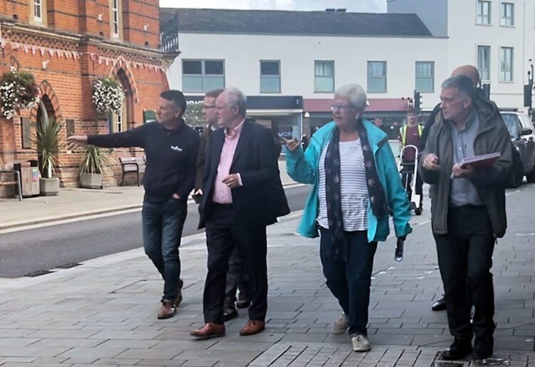 Wokingham banking hub visit: Pic: Andrew Batt.