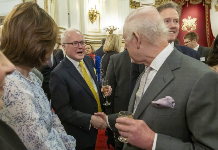 Clive Jones met His Majesty last month. Pic: Office of Clive Jones.