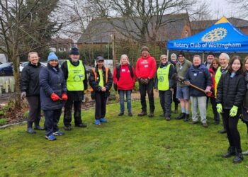 A hedge planted by volunteers will provide food and shelter for wildlife in Howard Palmer Gardens. PIcture: Rotary Club of Wokingham