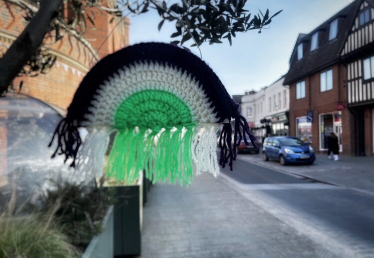Wokingham town hall was decorated to mark the event. Pic: Andrew Batt.
