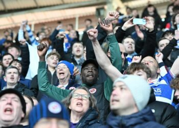 Amadou Mbengue joined Reading FC fans in Club 1871 Picture: Luke Adams