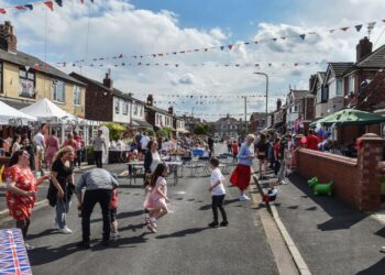 A street party. Pic: St Helens borough council via WBC.