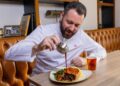 Tom Shepherd, and the 'best ever pub pie'. Pic: James Arbuckle.