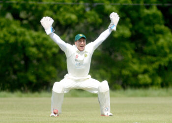 14/05/16 - Wicket keeper Michael Bates -Thames Valley Cricket League Division 1: Wokingham (bowling)  v Windsor (batting) - Photo: Emma Sheppard