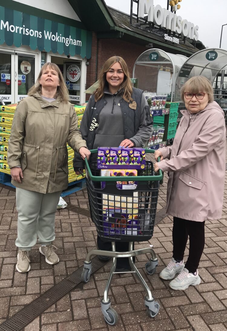 Focused Friends from Optalis delivered chocolate eggs to Wokingham Hospital patients at Easter. Pictures: Optalis