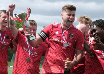 AFC Winfield collected silverware. Pic: Andrew Batt