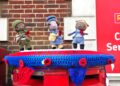 Vandals have stolen a little crocheted airman from the post box topper in Wokingham's Broad Street. Pictures: Gaynor White