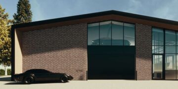 CGI of Ferrari workshop