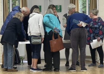 Residents at the drop-in session. Pic: Andrew Batt.