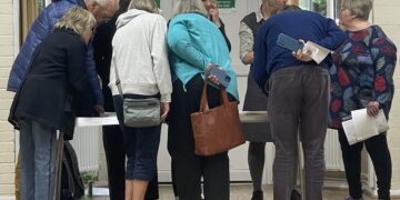 Residents at the drop-in session. Pic: Andrew Batt.