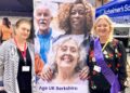 Groups that provide support, information, and activities for people with dementia and their families have gathered today at stalls outside Wokingham Town Hall. Picture: Emma Merchant