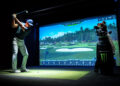 Tiger Woods using Full Swing's simulator.