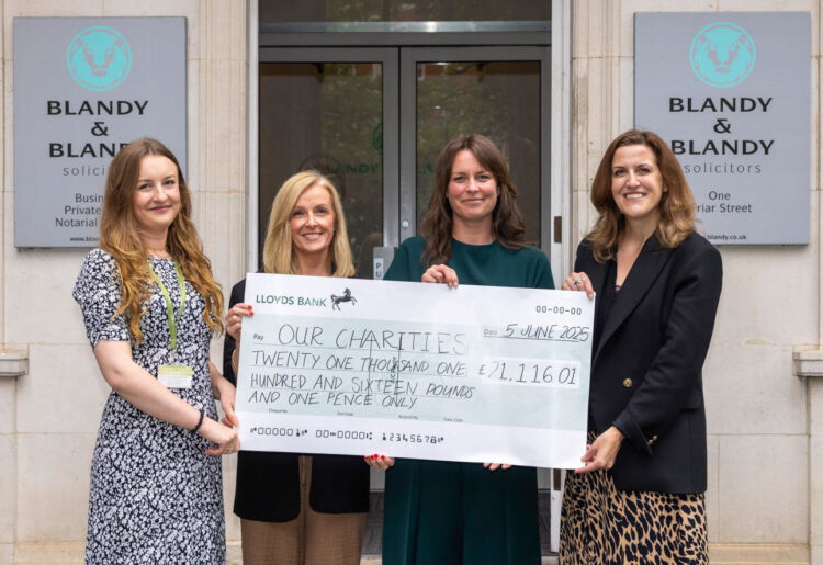 Blandy & Blandy?s chair, Claire Dyer, a partner and head of the firm?s Family Law team, presented a cheque to both charities earlier this month.