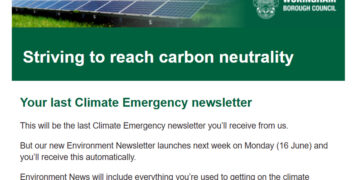 The final climate emergency newsletter was sent last week.