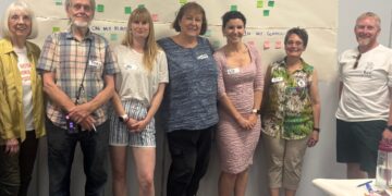 During a Nature Game session, participants learned about pollinators, invasive species, and what nature does for us for free. PIcture: Kathryn marshall