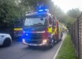 Emergency services at the scene in Highlands Avenue this morning. Pic: Andrew Batt.