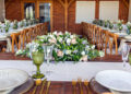 The couple will hold their wedding reception in the conservatory and garden at Dinton Pastures Country Park.