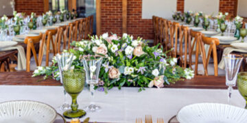 The couple will hold their wedding reception in the conservatory and garden at Dinton Pastures Country Park.