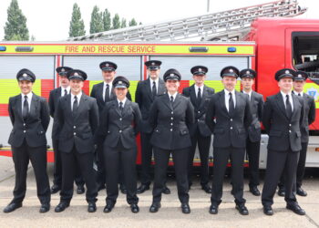Graduates attended the ceremony at Maidenhead Fire Station on Friday, June 20, where they were welcomed and congratulated by Mark Arkwell, Deputy Chief Fire Officer, and Councillor Paul Gittings, Vice-Chair of the Royal Berkshire Fire Authority. Picture: Royal Berkshire Fire and Rescua Service.