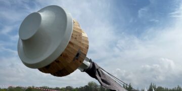 A new swift tower at Black Swan Island, Dinton Pastures, is designed to encourage swifts to nest there. Picture: Wokingham Borough Council