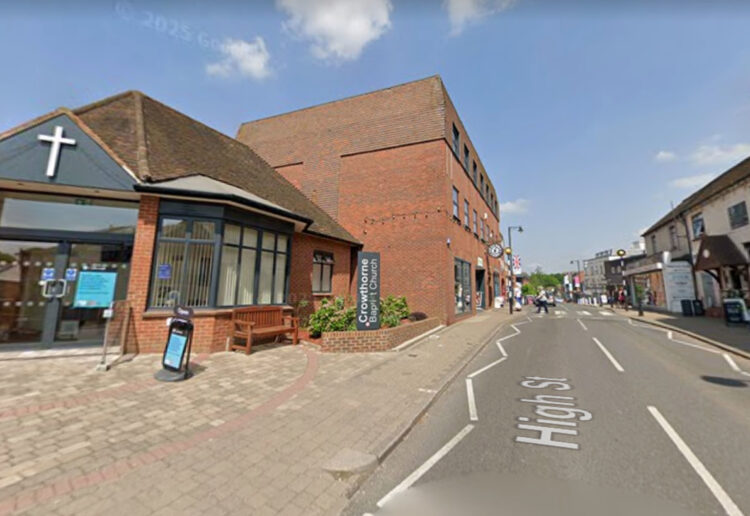 Crowthorne Baptist Church on the High Street. Pic: Google.