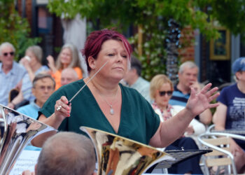 St Sebastian Wokingham band at Armed Forces Day. Pic: Andrew Batt.